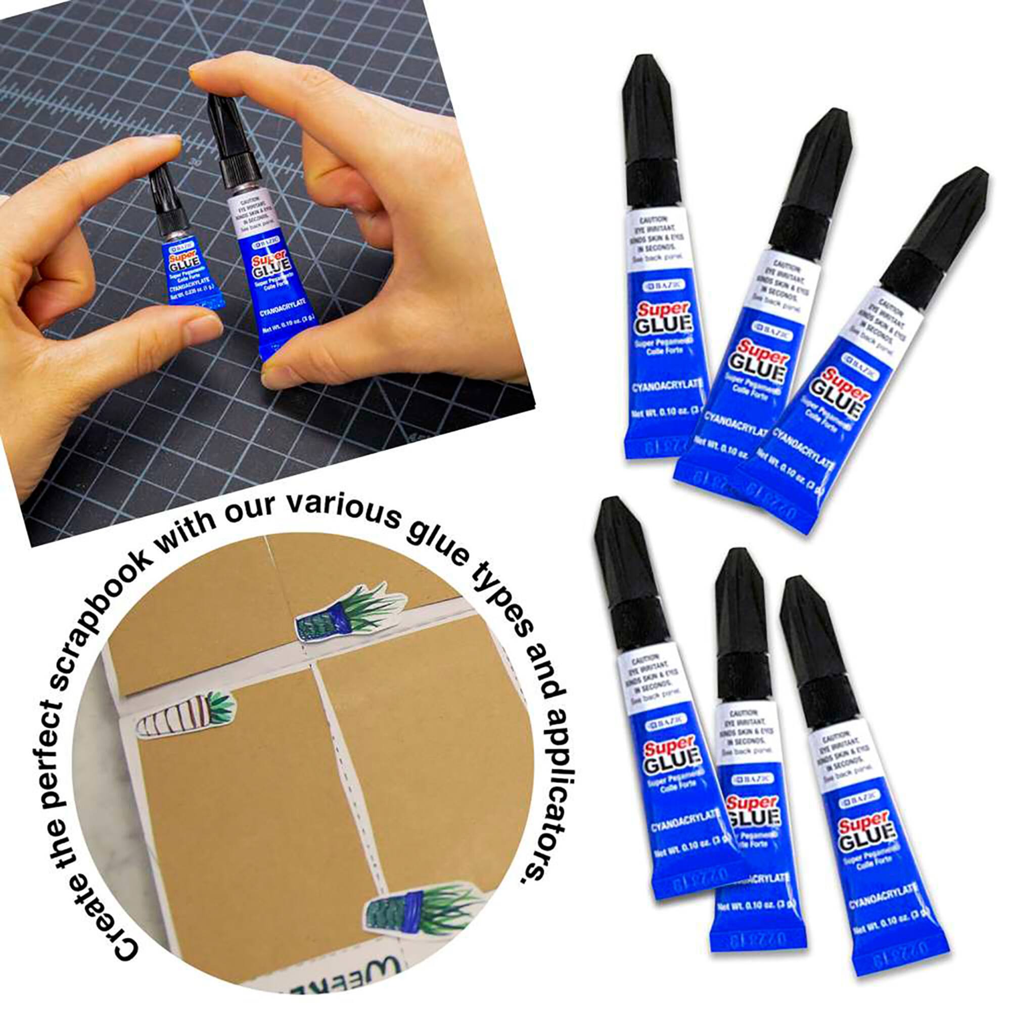 BAZIC Products® 3g Super Glues, 6 Packs of 6